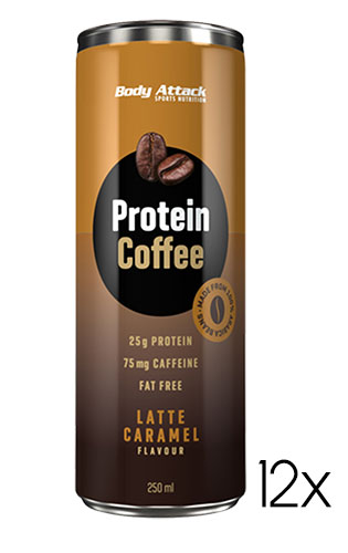 Body Attack Protein Coffee Latte Caramel (12 x 250ml)