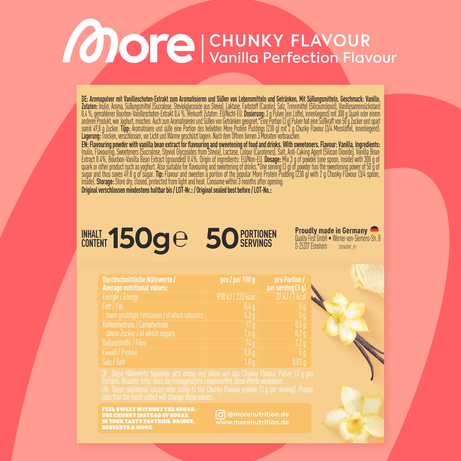 More Nutrition Chunky Flavour (150g Dose)