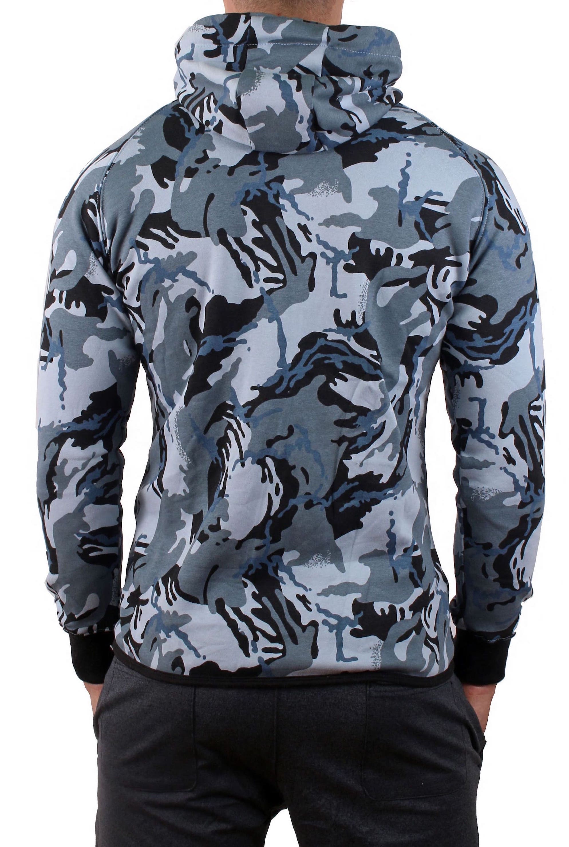 Gym Generation Crew Zip Hoodie - BLUE CAMO