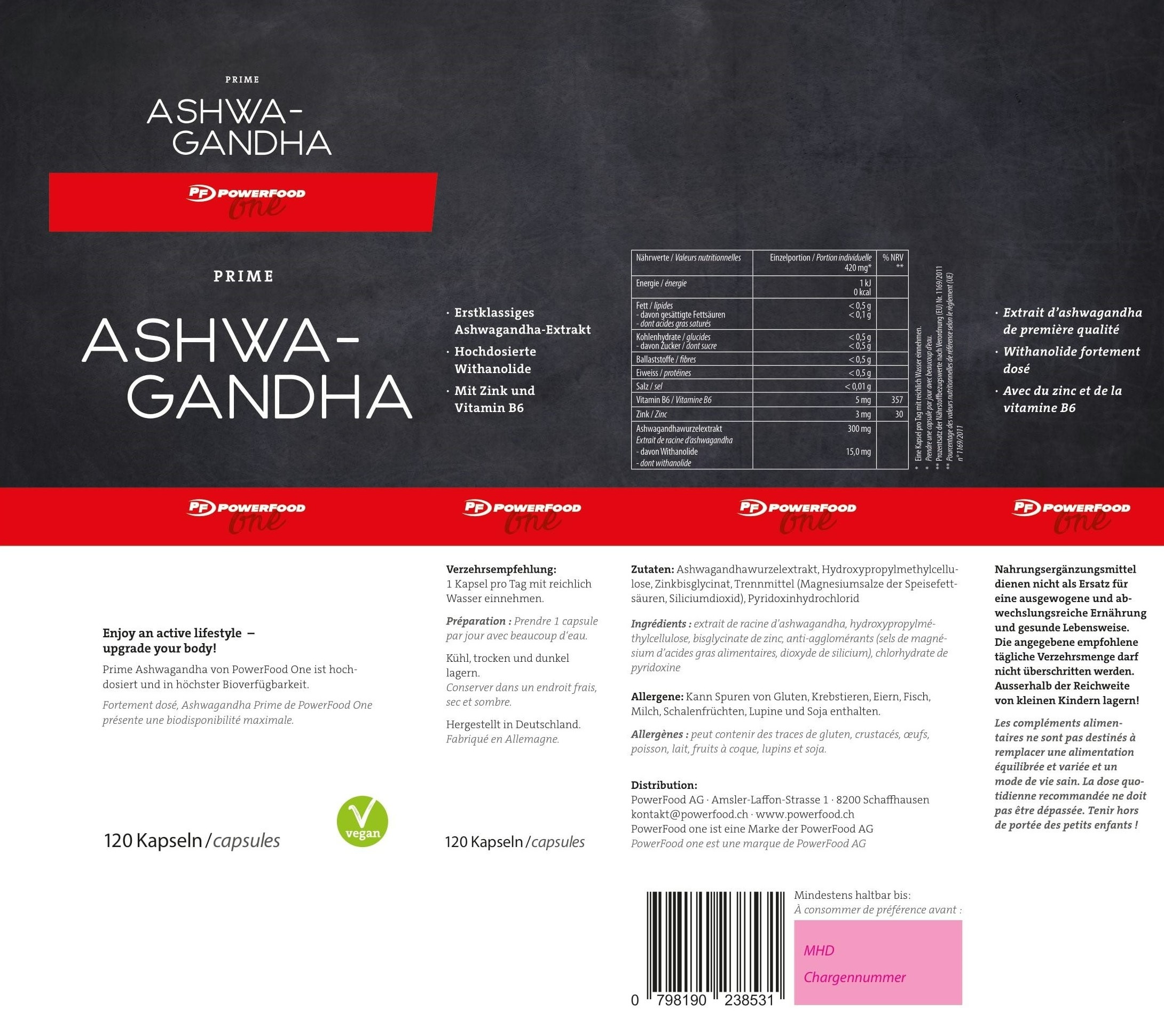 PowerFood One Ashwagandha (120 Caps)
