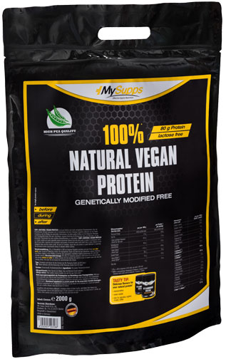 MySupps 100% Natural Vegan Protein (2000g Beutel)