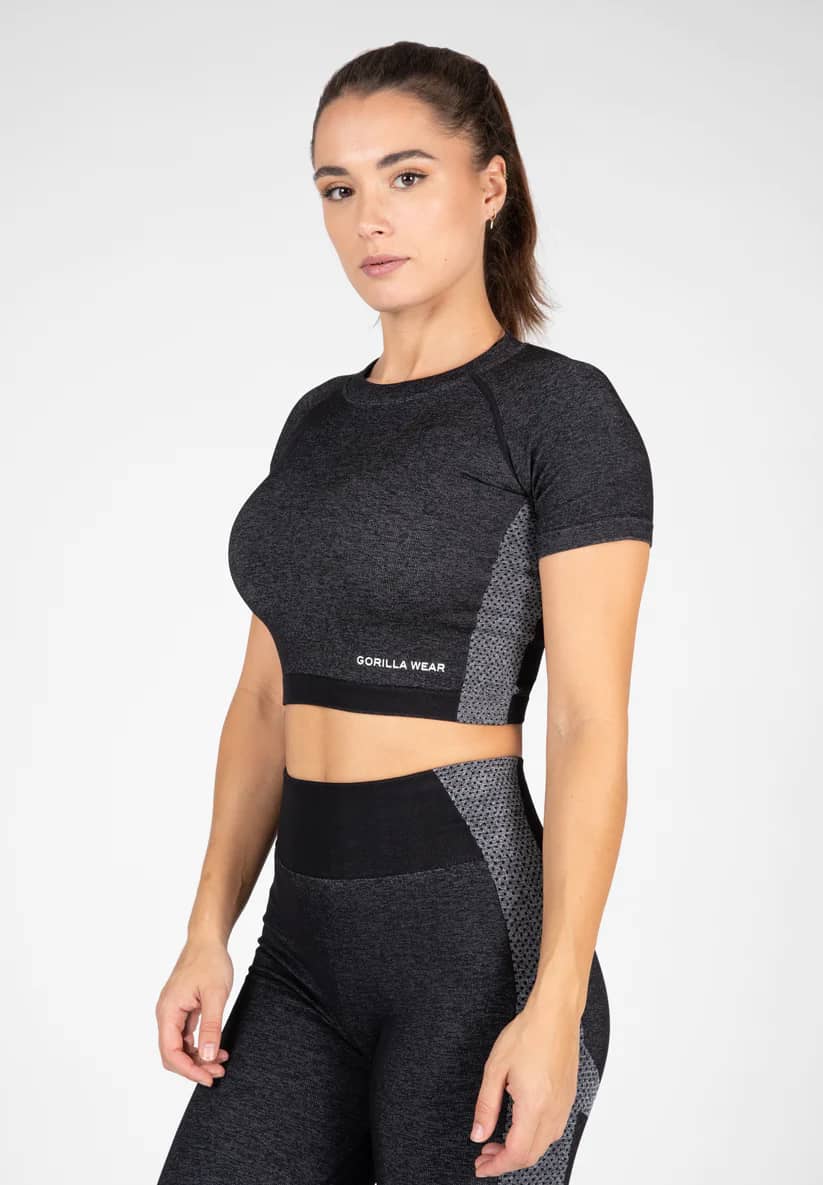 Gorilla Wear Selah Seamless Crop Top - schwarz