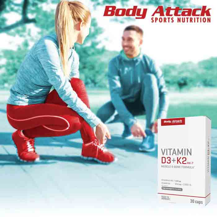 Body Attack Vitamin D3 + K2 (30 Caps)