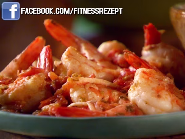 Scampi mit scharfer Gemüsesauce Scampi mit scharfer Gemüsesauce
