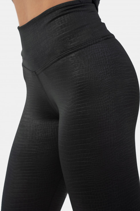 Nebbia Python SnakeSkin High-Waist Leggings 407 black