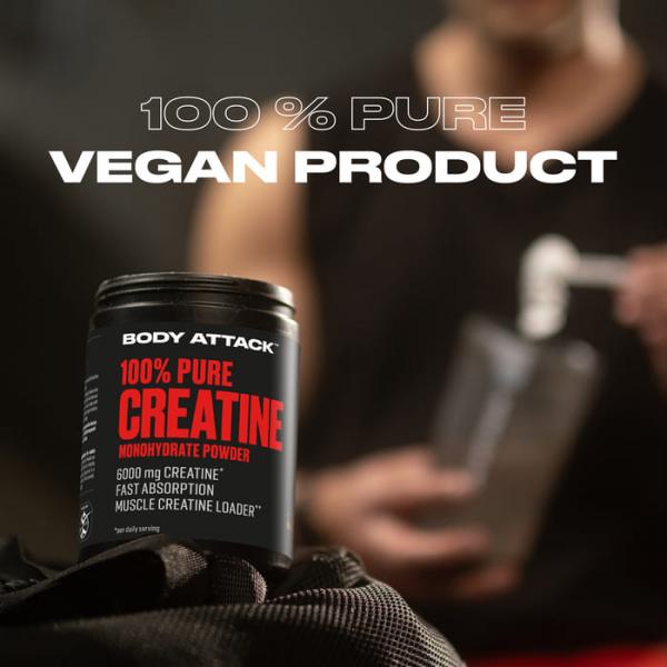 Body Attack 100% Pure Creatine Powder (500g Dose)