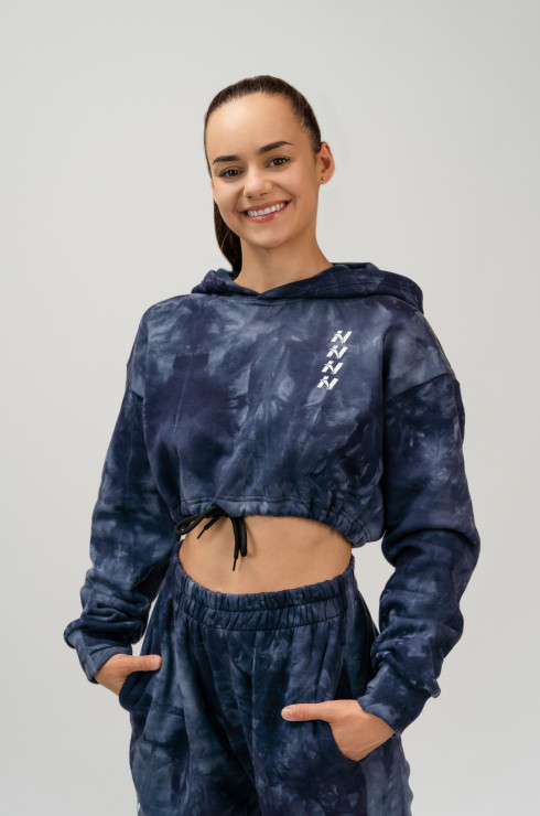 Nebbia Re-fresh Women's Crop Hoodie 591 blue