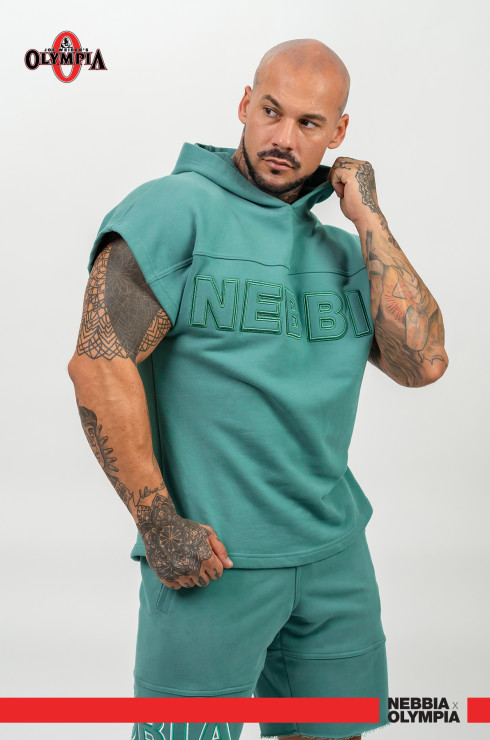 Nebbia Hooded T-Shirt Gym Rag top Champion 706 - green