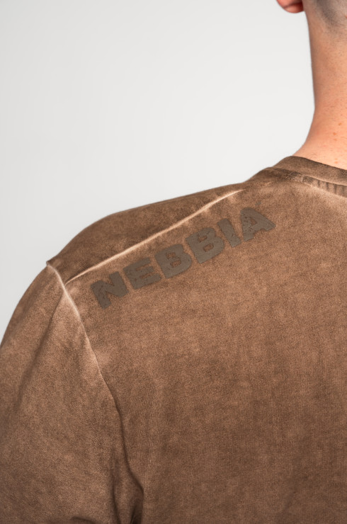 Nebbia Washed-off oversized T-Shirt Heritage 355 - light brown