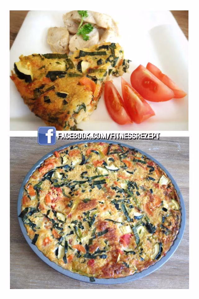 Lauch-Hirse Quiche mit Hähnchenbrust