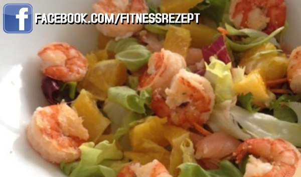 Scampi Salat mit Orange