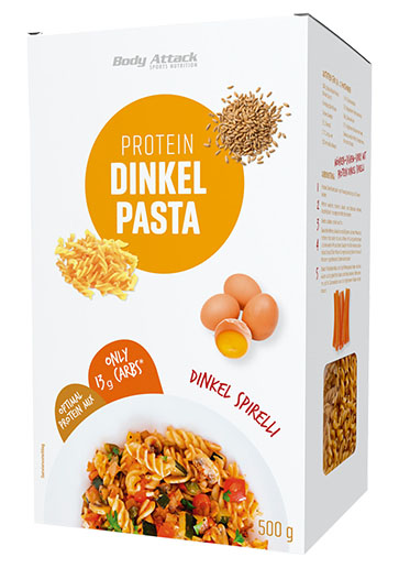 Body Attack Protein-Dinkel Spirelli (500g Beutel)