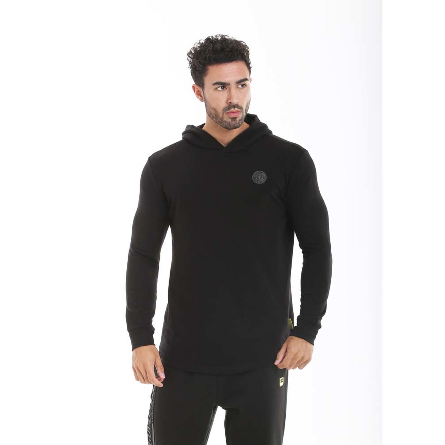 Golds Gym Long Sleeve Hooded Sweatshirt Black