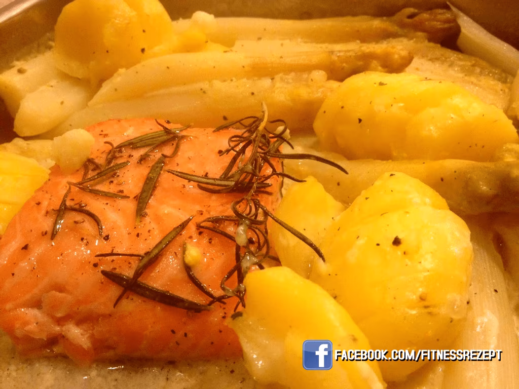 Marinierter Honig Senf Lachs aus dem Ofen