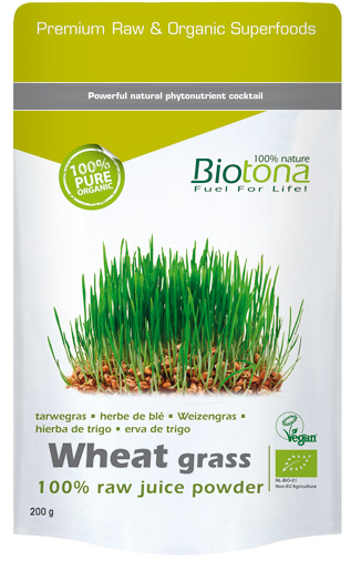 Biotona Wheat Grass 100% Raw Juice Powder (200g Beutel)