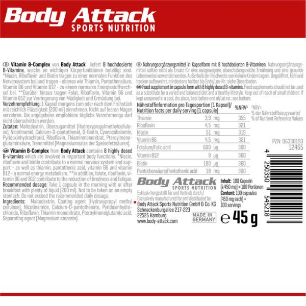 Body Attack B-Complex (100 Caps)