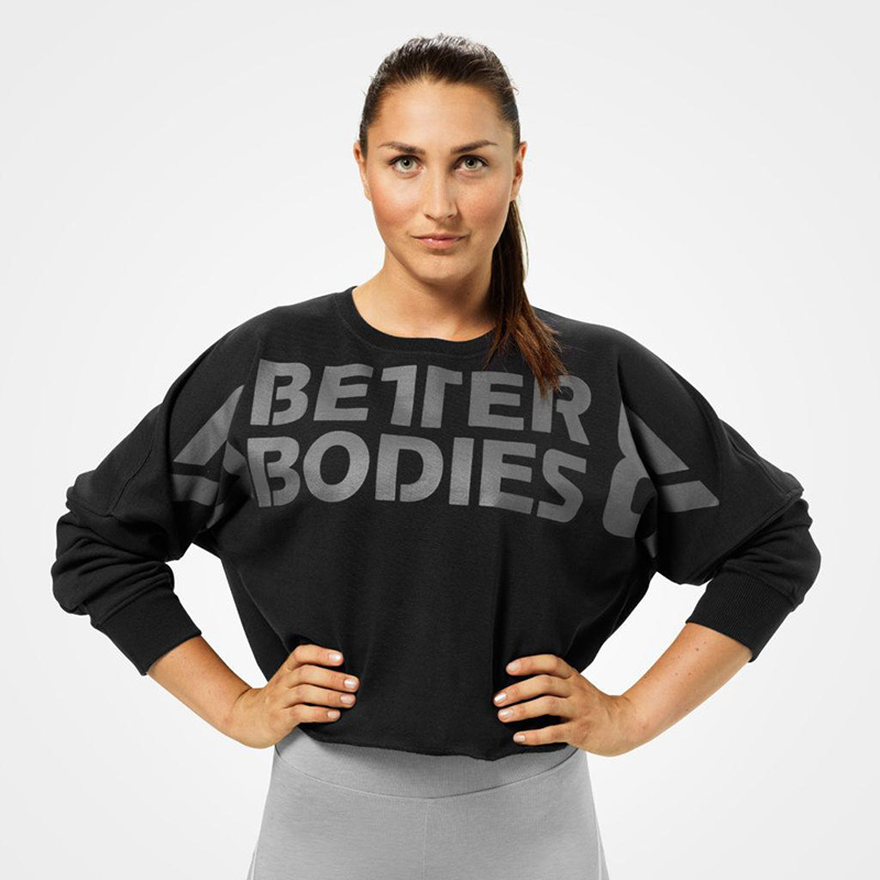 Better Bodies Bowery Raw Sweater BLACK