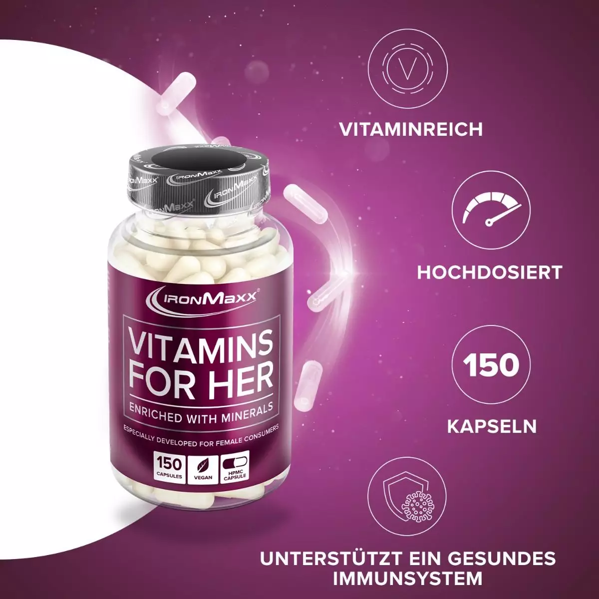 IronMaxx Vitamins For Her (150 Caps)