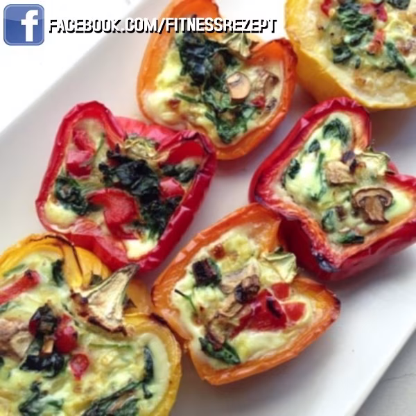Gefüllte Frühstücksschoten Gefüllte Frühstücksschoten