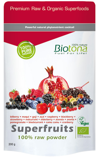 Biotona Superfruits 100% Raw Powder (200g Beutel)