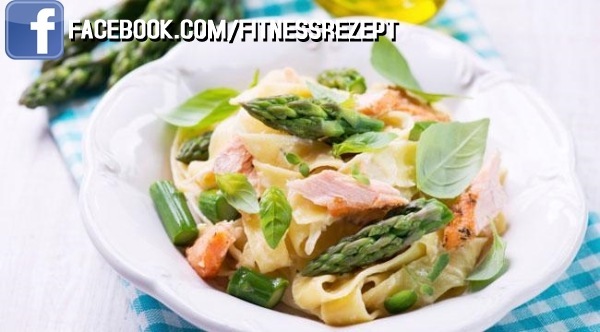 Lachs-Spargel Pasta