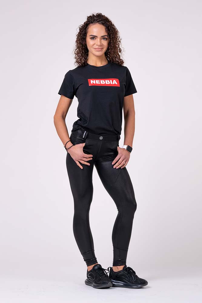 Nebbia Women's Basic T-Shirt 592 Schwarz