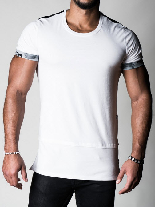 ProBroWear Camo Sleeve Shirt WHITE