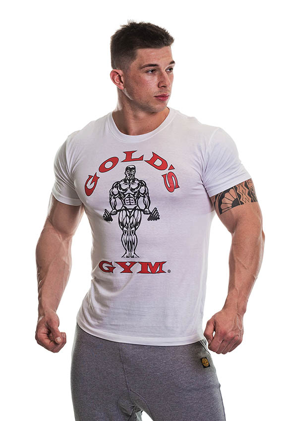 Golds Gym Muscle Joe T-Shirt WHITE