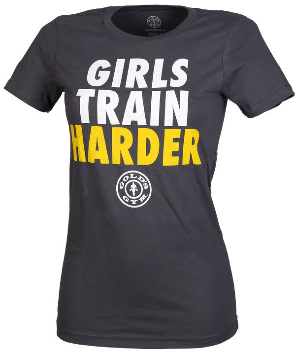 Golds Gym Girls Train Harder Tee