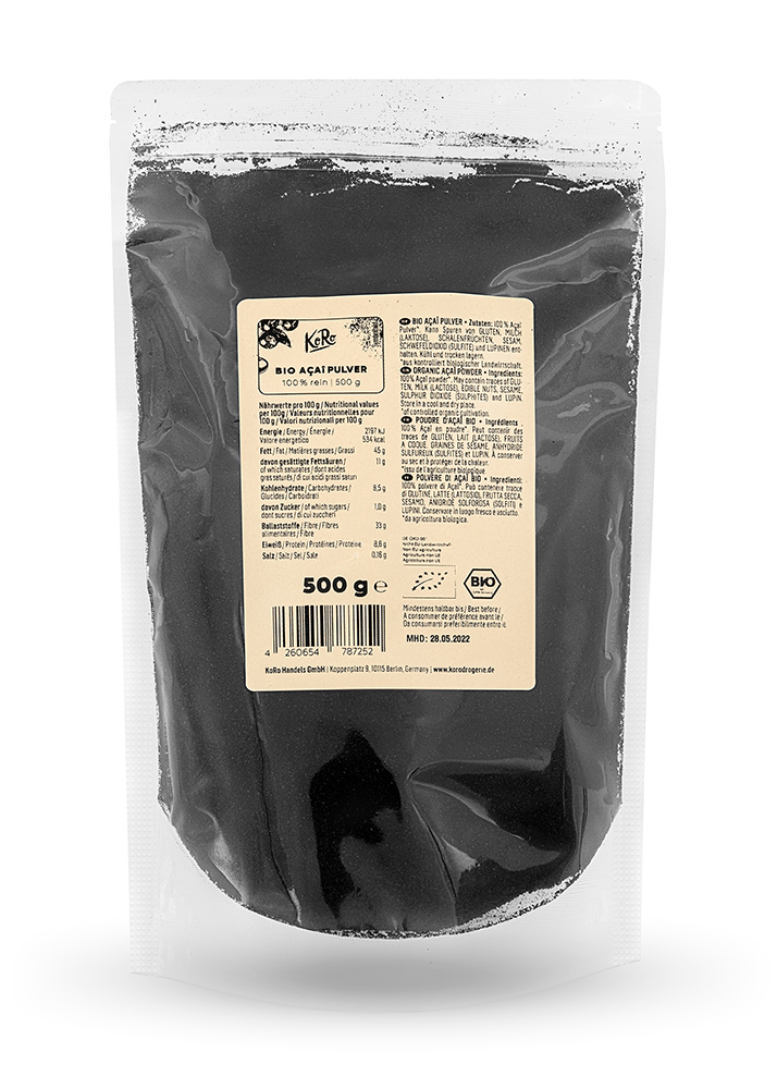 KoRo 100% reines Bio Açai Pulver (500g Beutel)