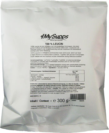 MySupps 100% Leucine (300g Beutel)
