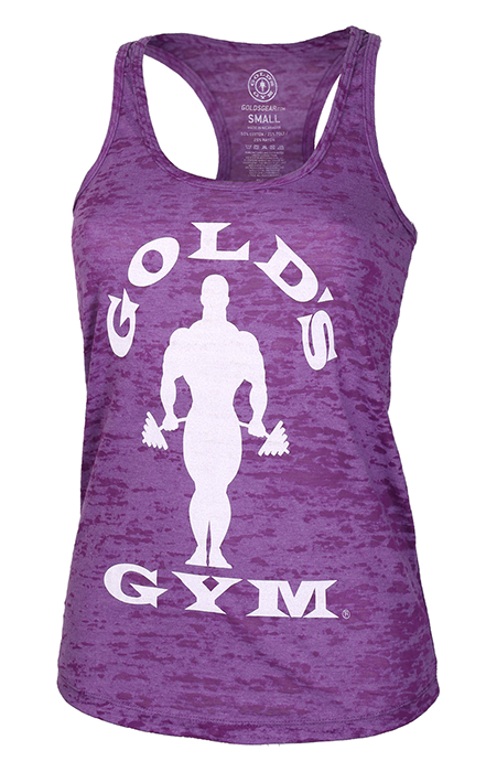 Golds Gym Ladies Sillhouette Burnout Tank PURPLE