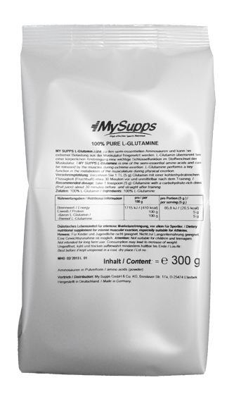 MySupps 100% Pure L-Glutamine Powder (300g Beutel)