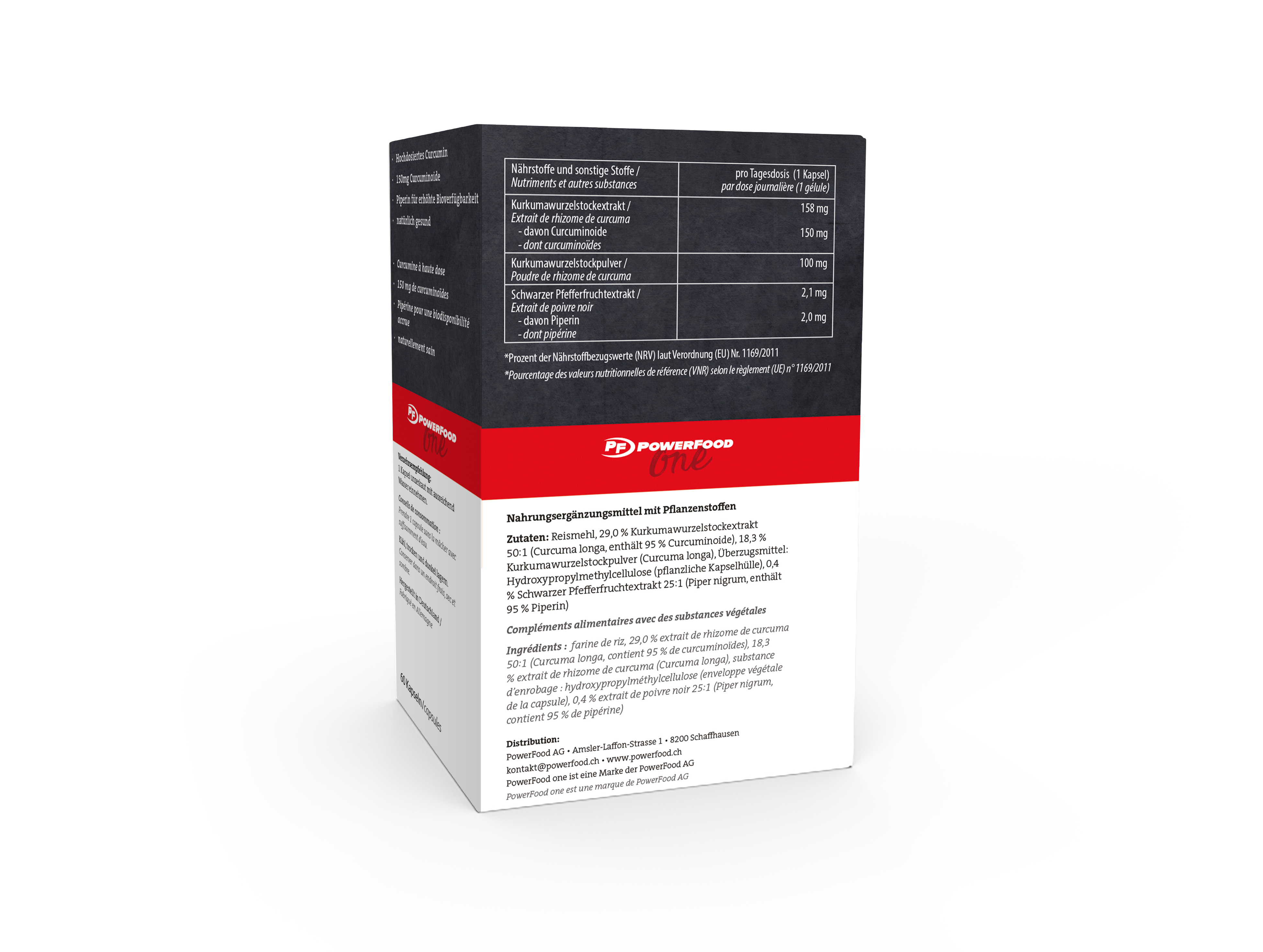 PowerFood One Curcumin + Piperin (60 Caps)