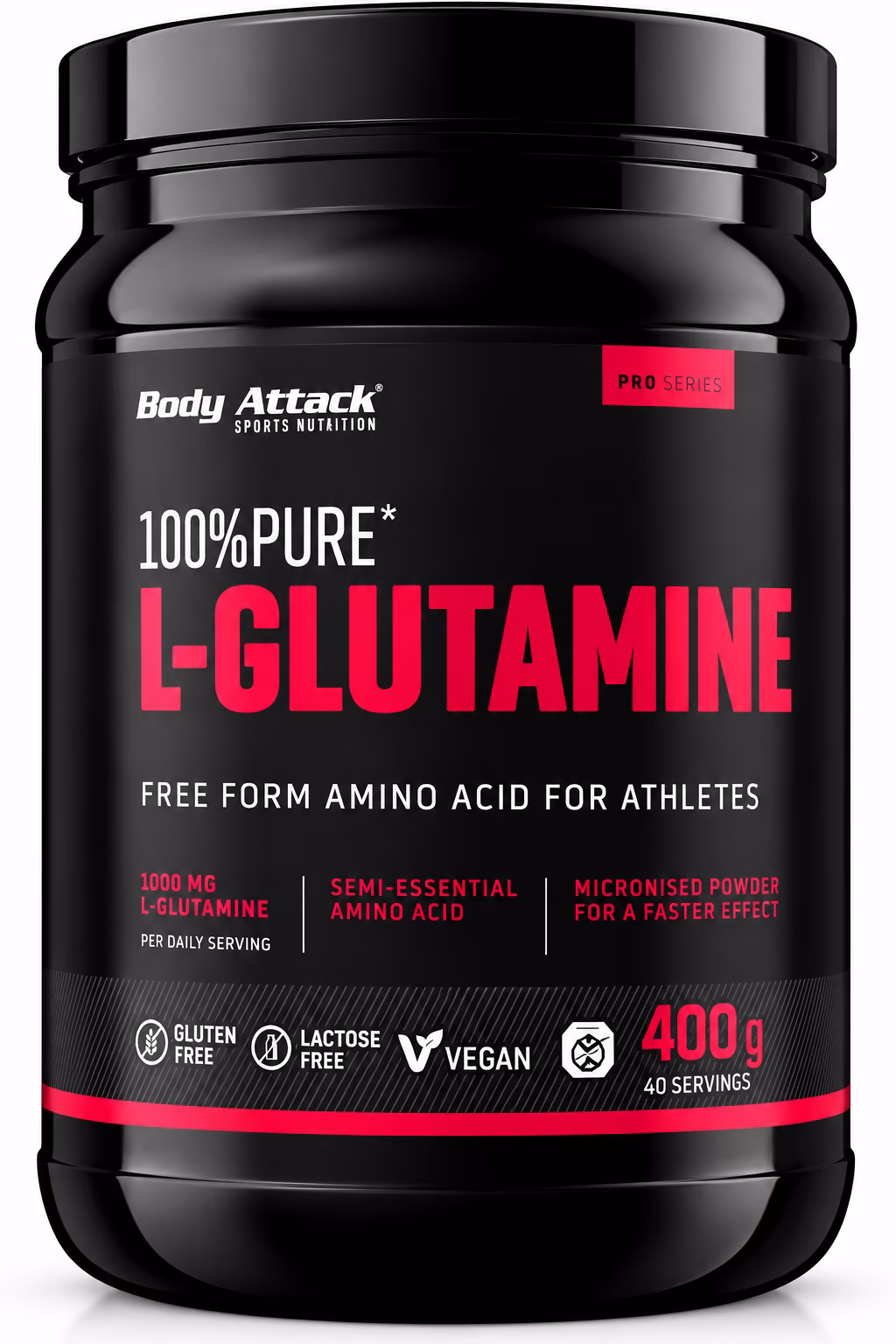 Body Attack 100% Pure L-Glutamine (400g Dose) Body Attack 100% Pure L-Glutamine (400g Dose)