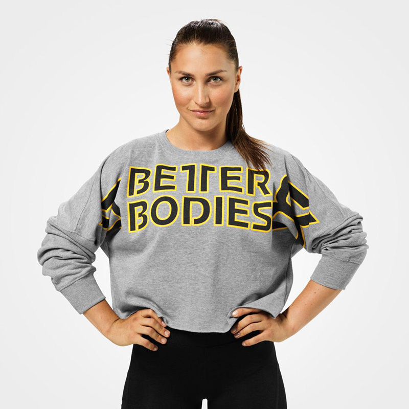 Better Bodies Bowery Raw Sweater GREY MELANGE