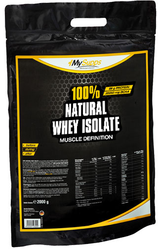 MySupps 100% Natural Whey Isolate (2000g Beutel)
