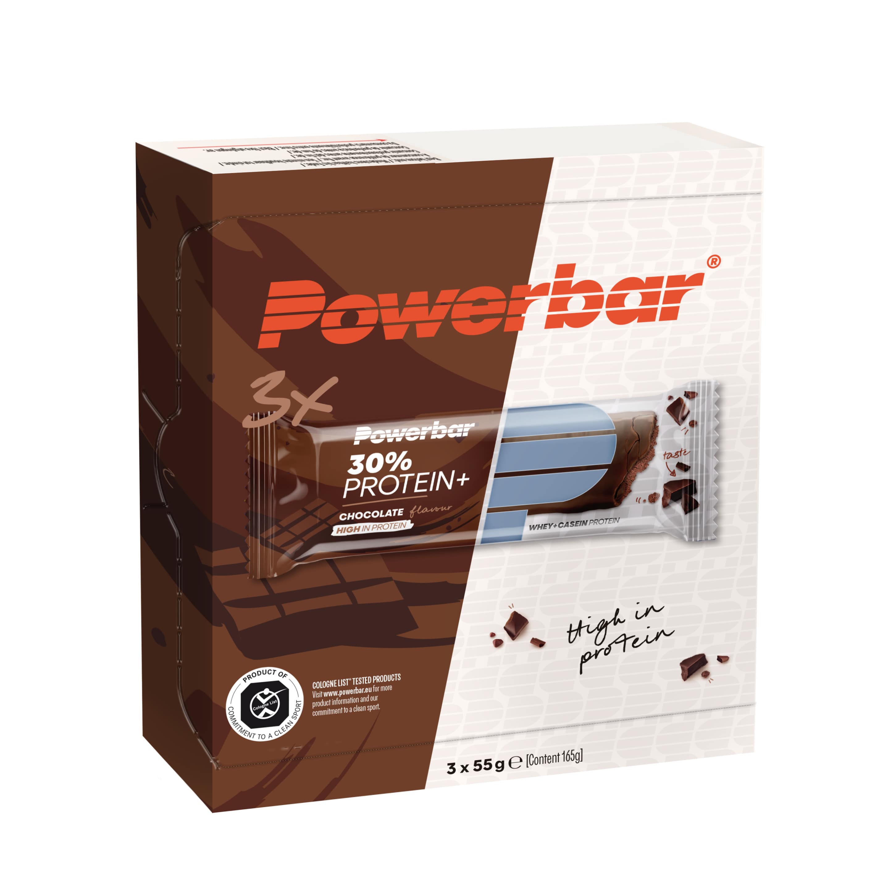 PowerBar 30% Protein Plus Bar (3 x 55g)