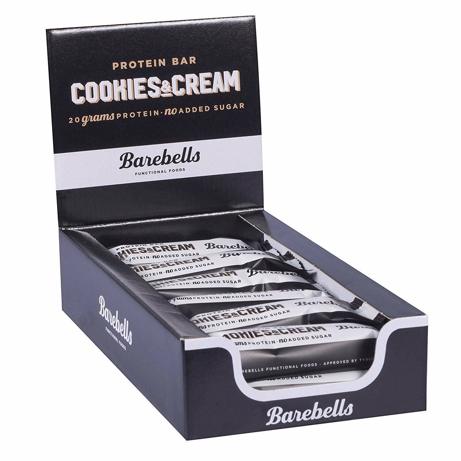 4474-23_cookies_and_cream_box Barebells Protein Bar (12 x 55g)
