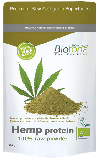 Biotona Hemp Protein 100% Raw Powder (300g Beutel)