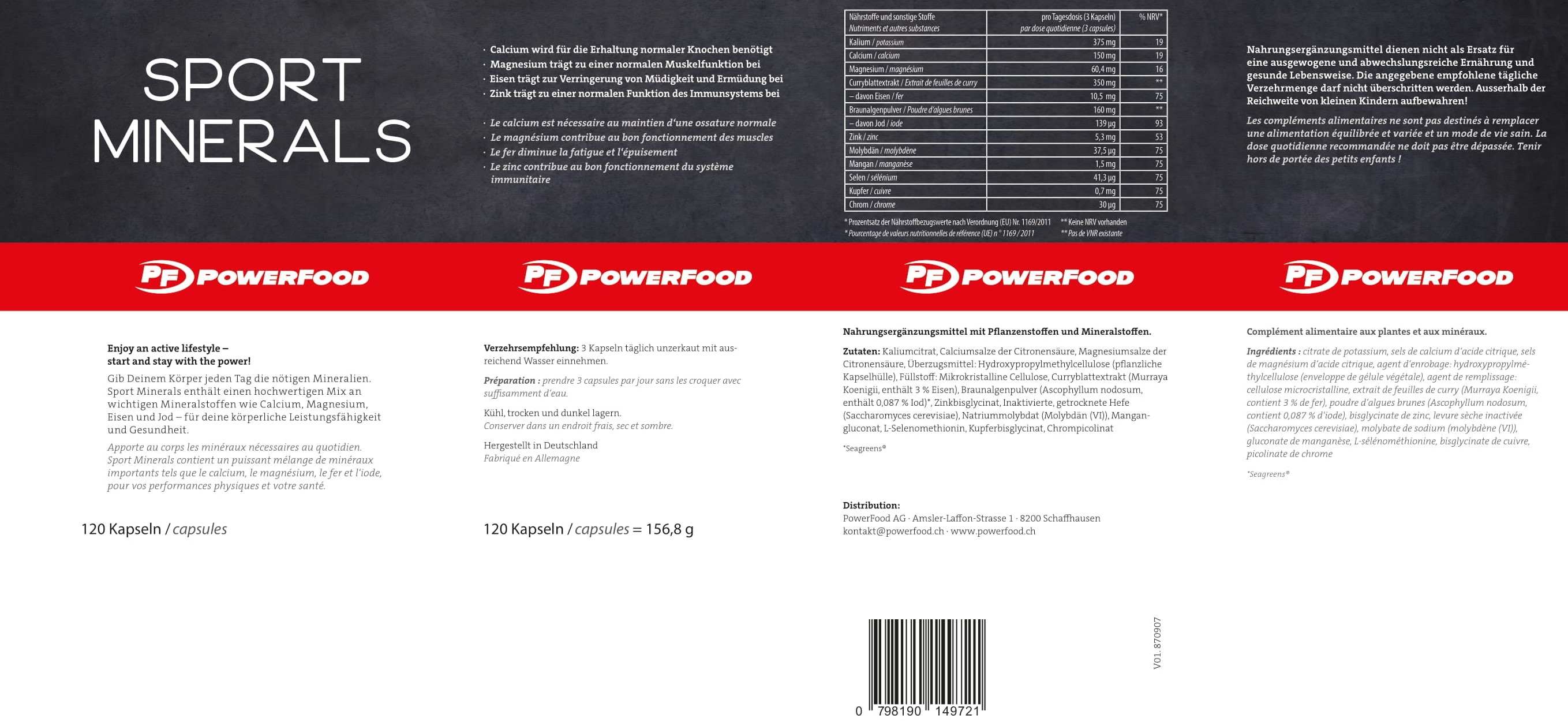 PowerFood Sport Minerals (120 Caps)