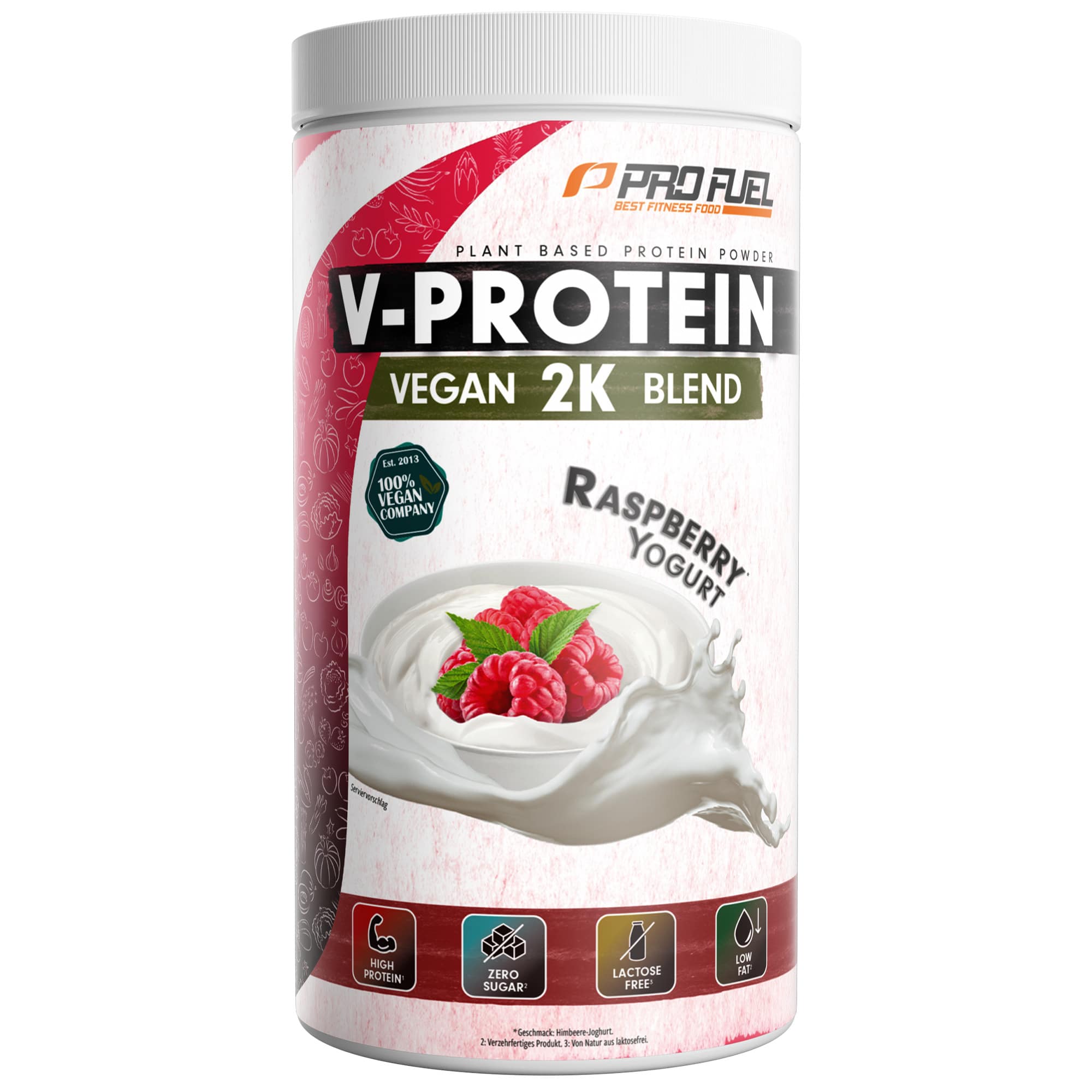 ProFuel V-Protein Vegan 2k Blend (1000G Dose) | Raspberry Yogurt | 8022-22