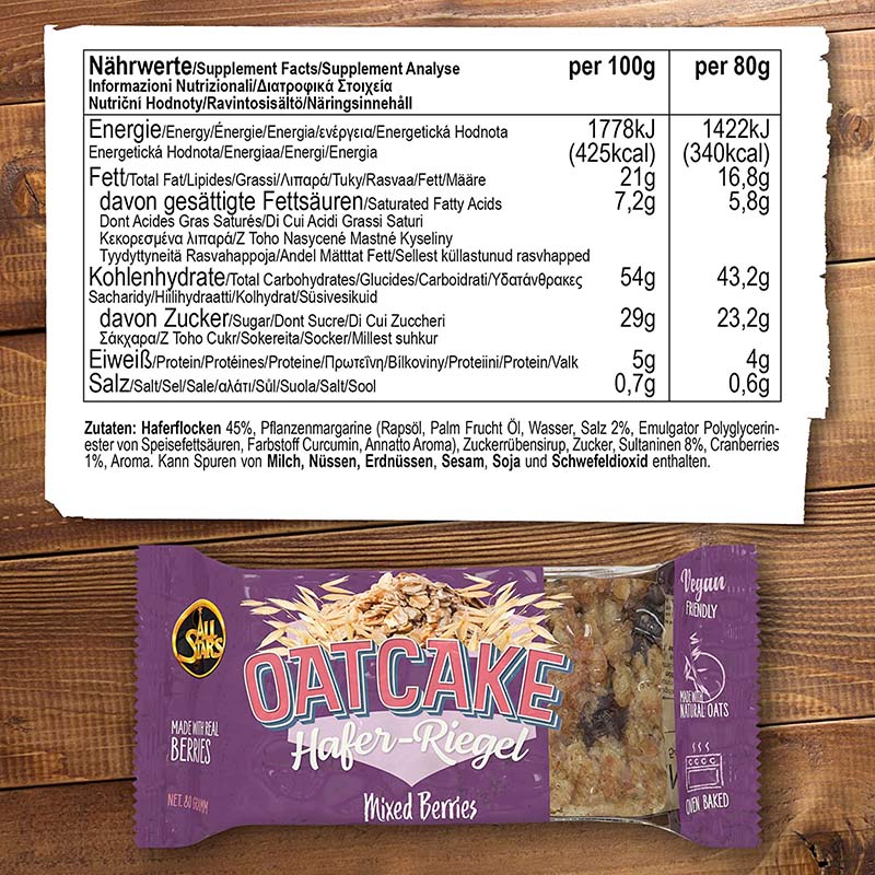 All Stars Oatcake Hafer-Riegel (12 x 80g)