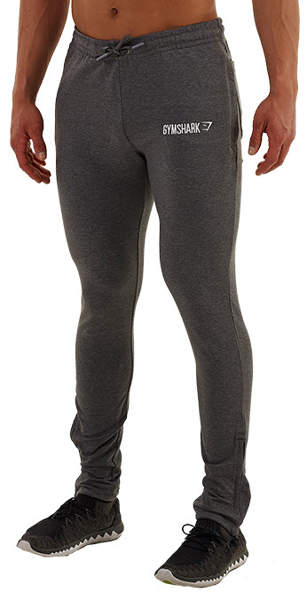 GymShark Fit Tapered Bottoms 2.0 CHARCOAL- WHITE