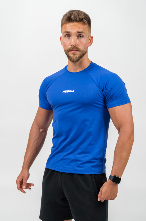 Nebbia Workout Compression T-shirt Performance 339 - blue