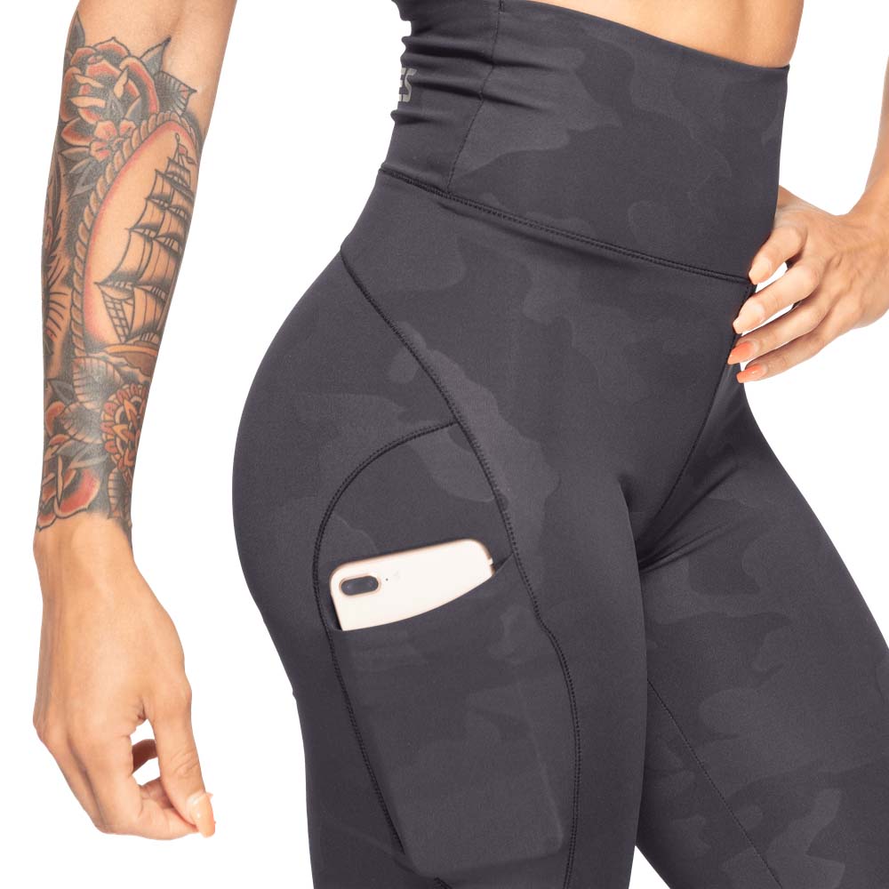 Better Bodies High Waist Leggings Black Camo