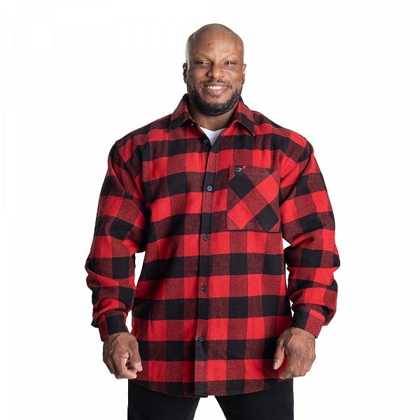 GASP Heavy Flannel Shirt - Red/Black
