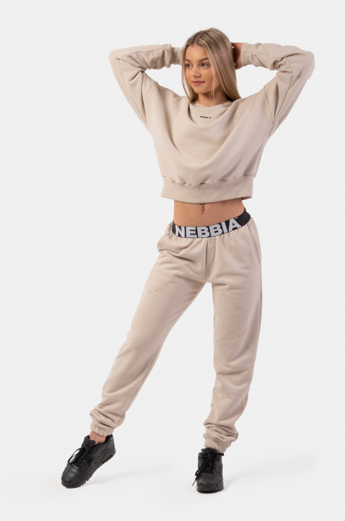 Nebbia Iconic Mid-Waist Sweatpants 408 cream