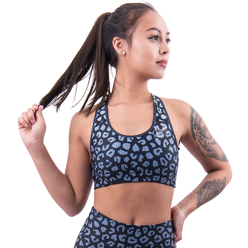 Anarchy Apparel Sports Bra Leopardess Schwarz-Weiss