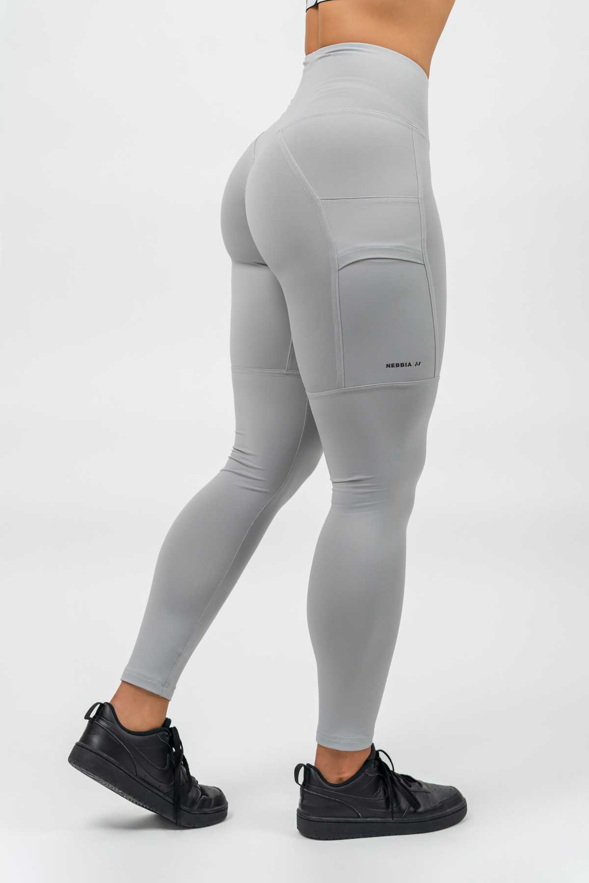 Nebbia High Waisted Leggings Leg Day Goals 248 - grey